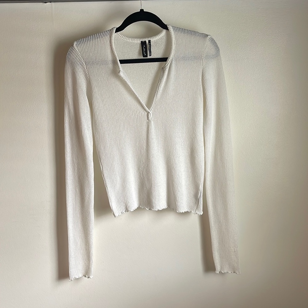 NWOT Urban Outfitters Out From Under White Long Sleeve Top